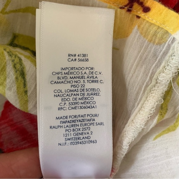 Chaps Multicolor Tropical Button Down Flowy Top 3/4 Sleeve XLP - Picture 10 of 10